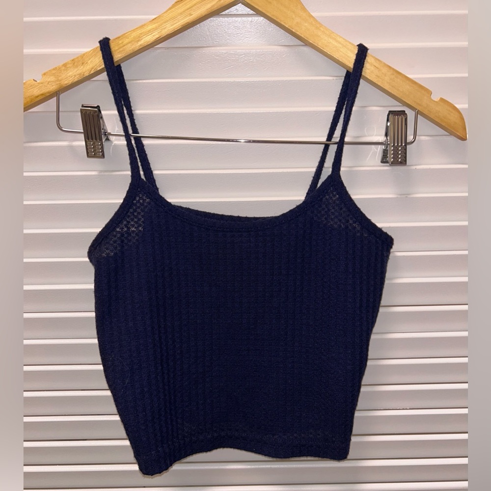 Navy Blue Knit Tank Top